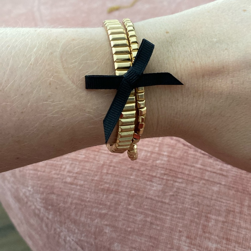 NEW - J. Crew Stackable Gold Stretch Bracelet Set